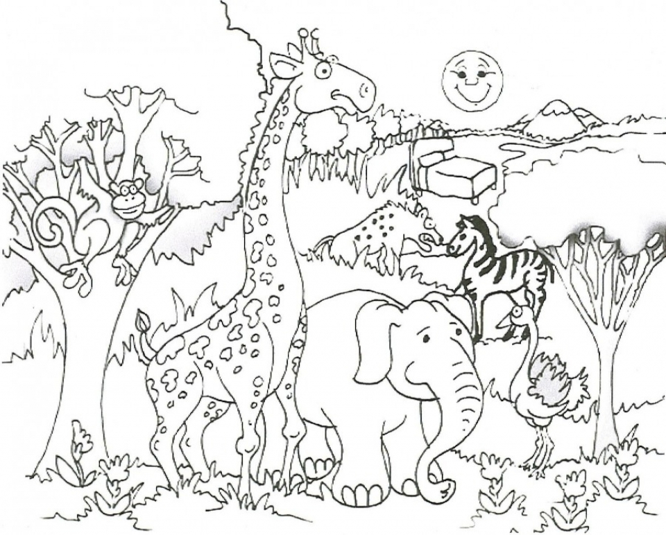 Get this zoo coloring pages free to print