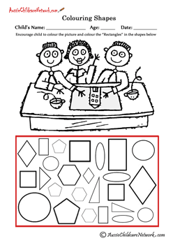 Colouring shapes
