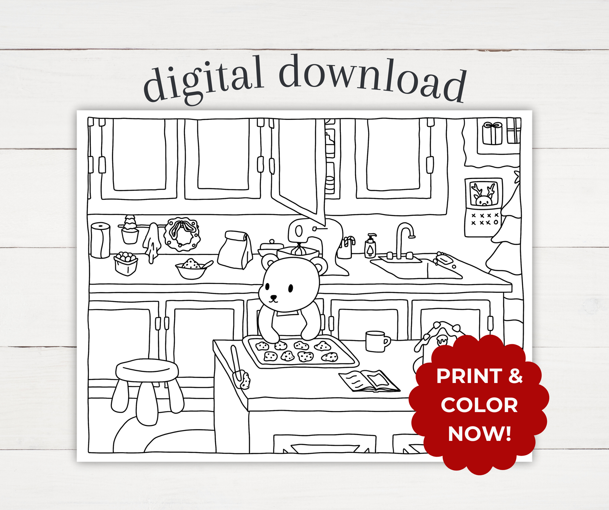 Winter coloring page