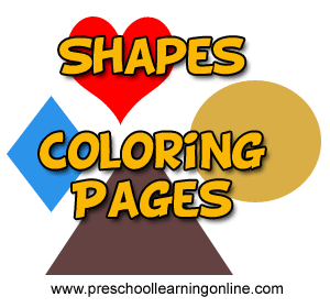 Kids shapes coloring pages patterns