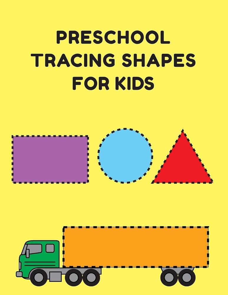 Preschool tracing shapes for kids learning shapes worksheets and coloring pages by