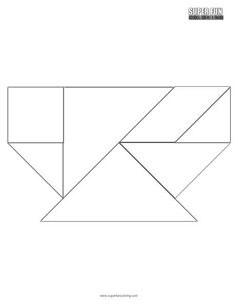 Tangram coloring sheet