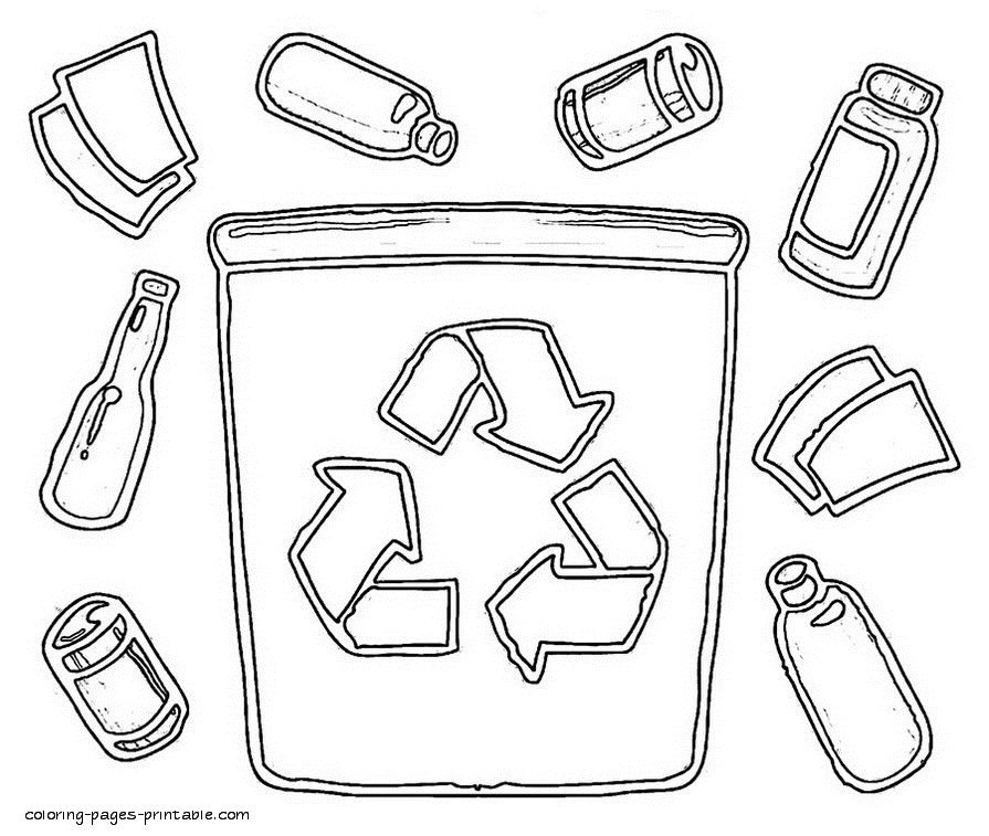 Recycle coloring sheets coloring