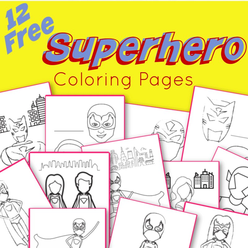 Free superhero coloring pages