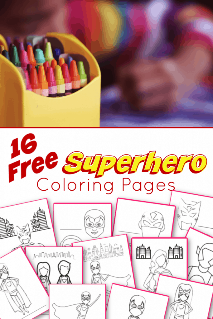 Free superhero coloring pages