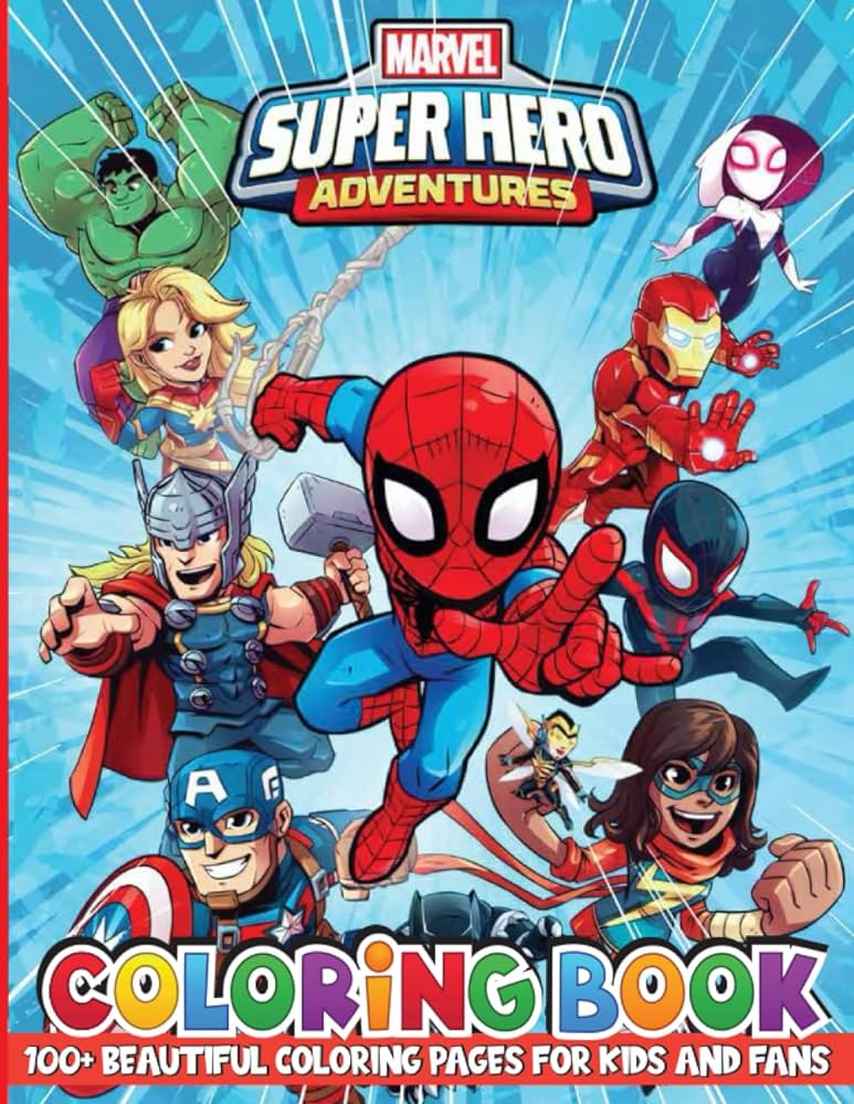 Superhero loring book jumbo with beautiful designs for kids and all fans lor relax a louring book for kids age