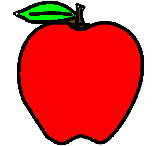 Colored page apple painted by jane