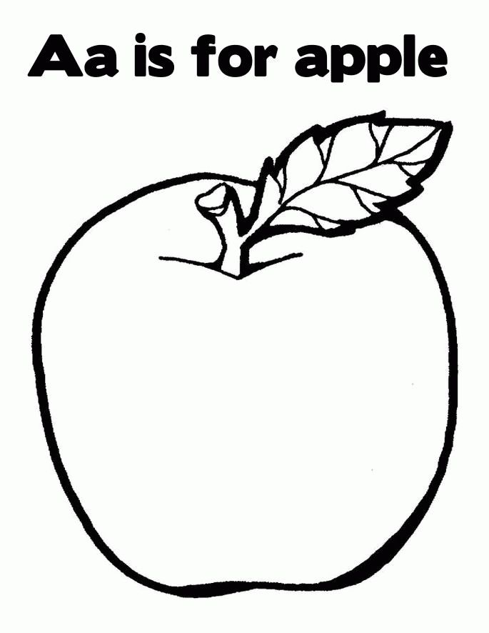 A is for apple coloring page coloring apple coloring pages fruit coloring pages printable coloring pages