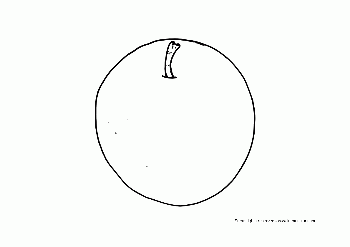 Apple fruit coloring page