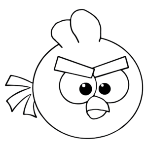 Red angry bird coloring pages printable for free download