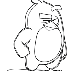 Red angry bird coloring pages printable for free download