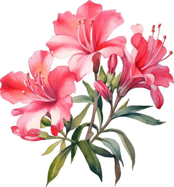 Azalea watercolor images stock photos d objects vectors