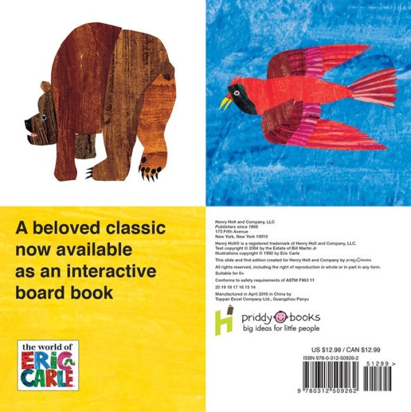 Brown bear brown bear what do you see slide and find by bill martin jr eric carle board book barnes noble