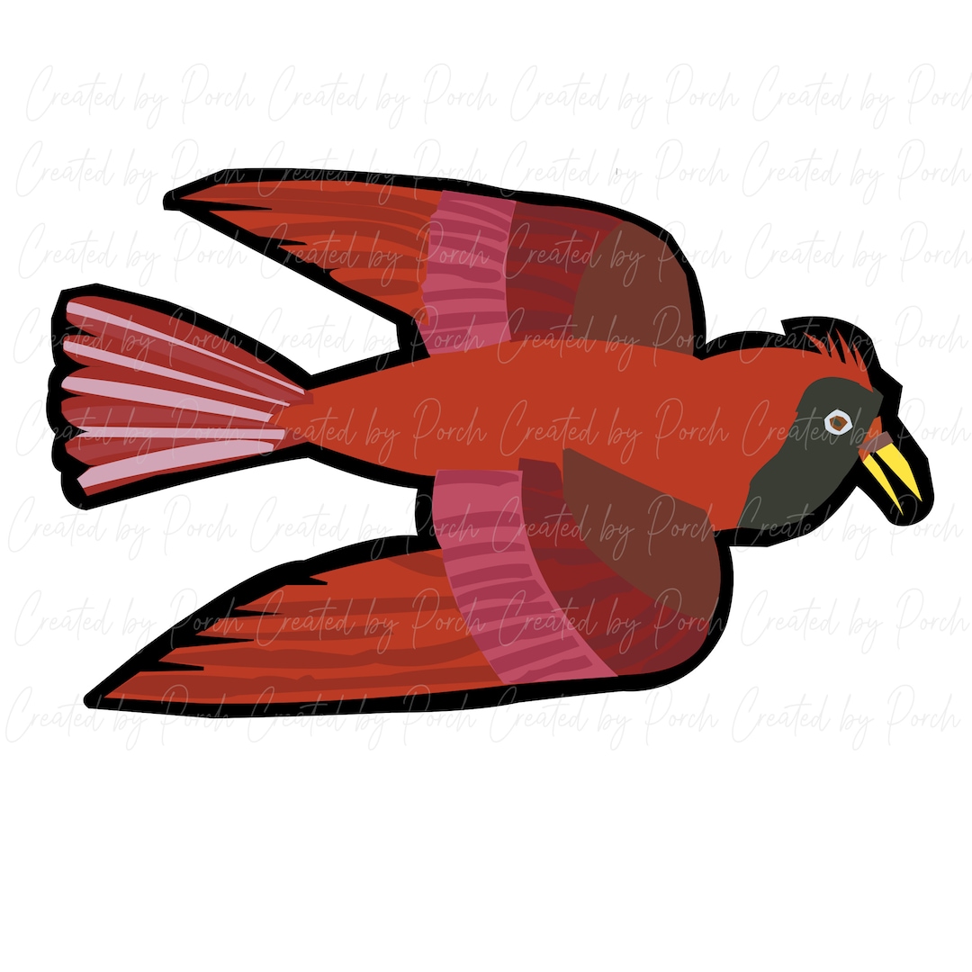 Red bird from eric carles brown brown bear what do you see svgpng