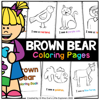 Brown bear brown bear coloring book tpt