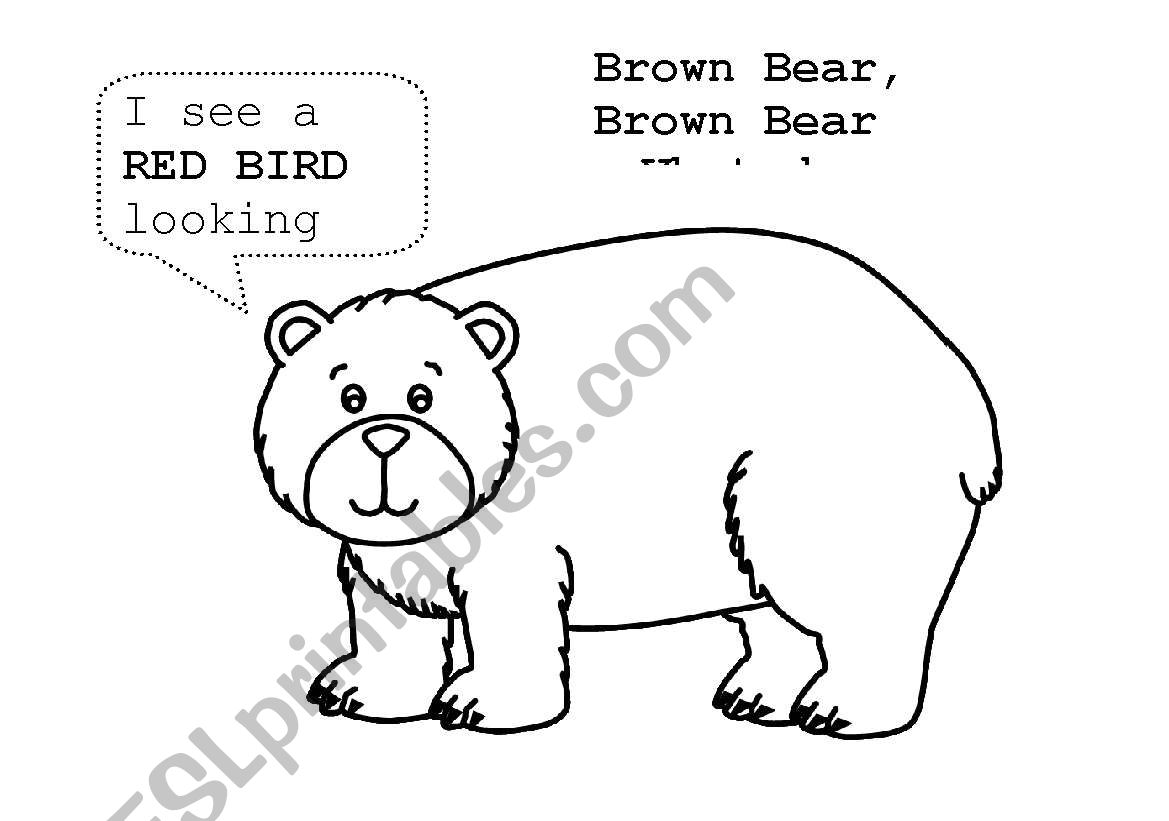 English worksheets brown bear activity