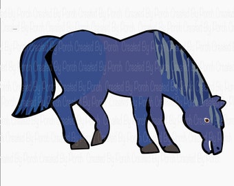 Blue horse from eric carles brown bear brown bear what do you see svgpng
