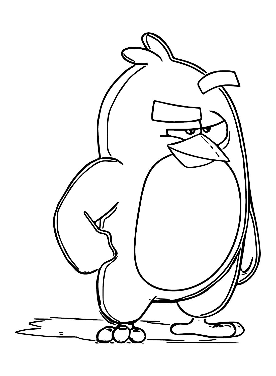 Red angry bird coloring pages printable for free download
