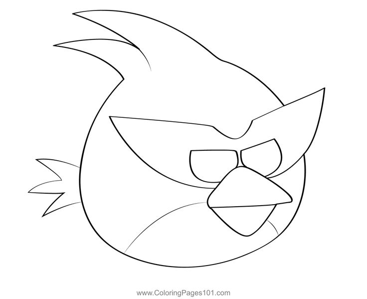 Space red bird coloring page bird coloring pages red birds coloring pages