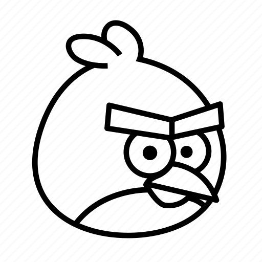 Game cartoon funny animal slingshot emoji angry bird icon