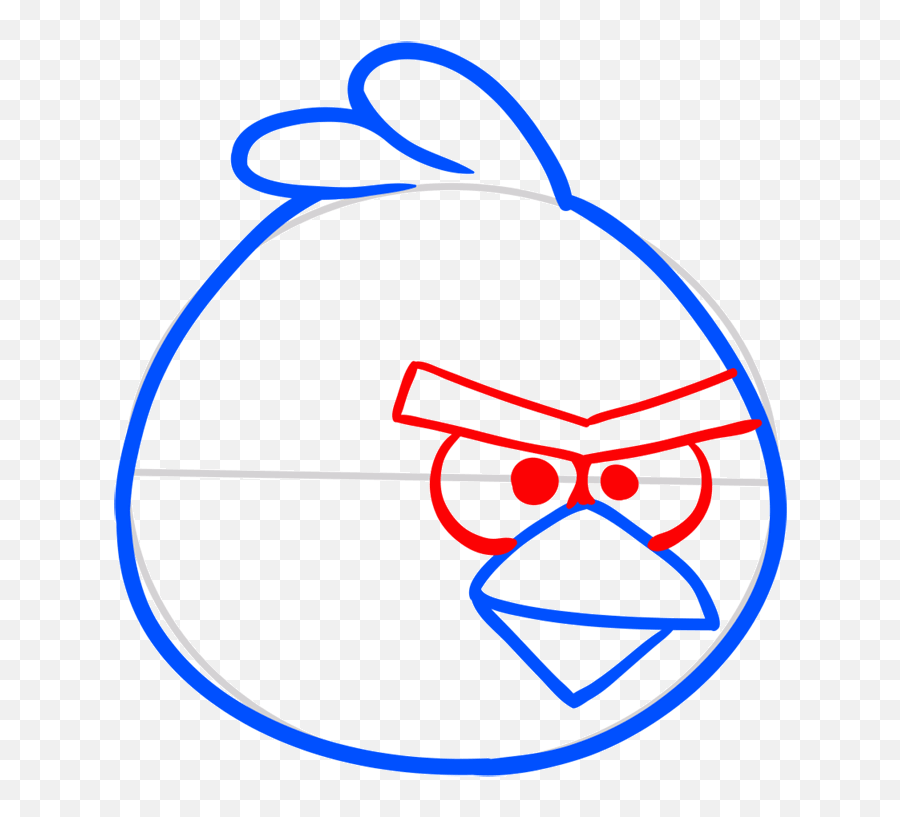 Learn how to draw a red bird