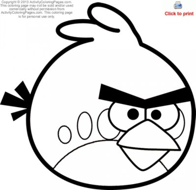 Free printable angry bird coloring pages
