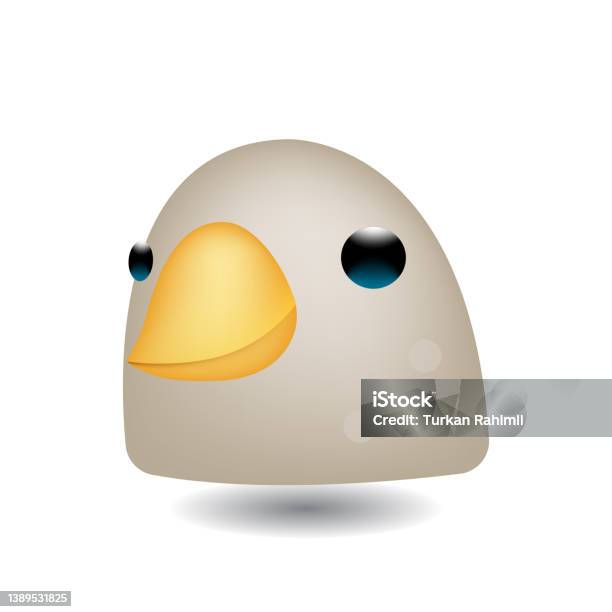 Pigeon head emoji vector illustration stock illustration