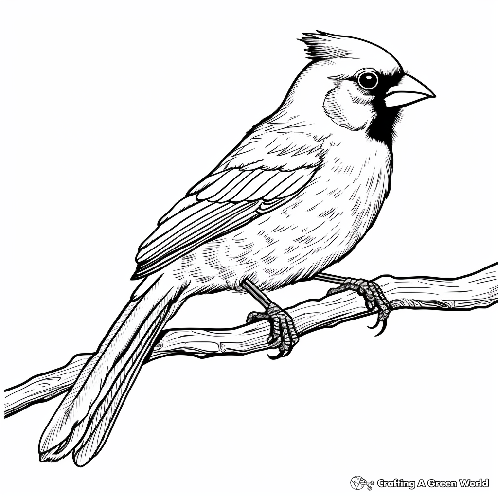 Cardinal coloring pages