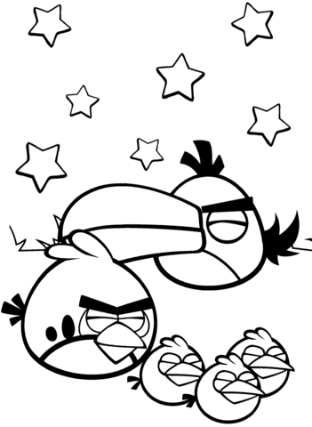 Red bird hal and the blues coloring page free printable coloring pages