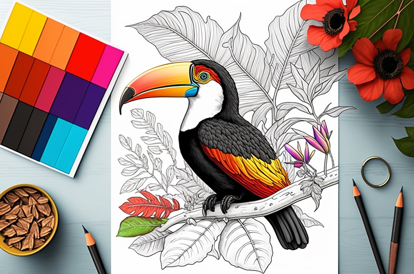 Bird coloring pages