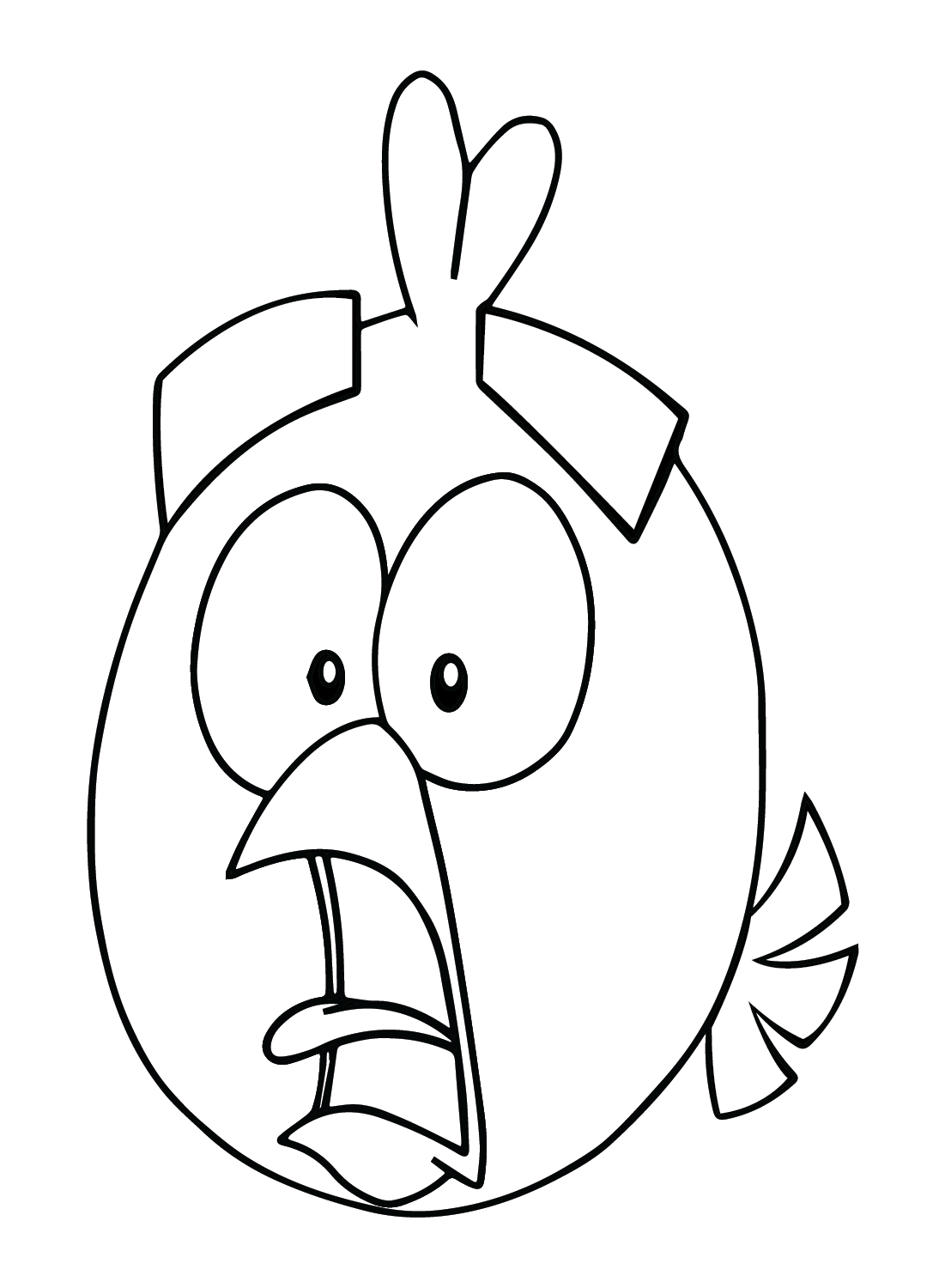 Red angry bird coloring pages printable for free download