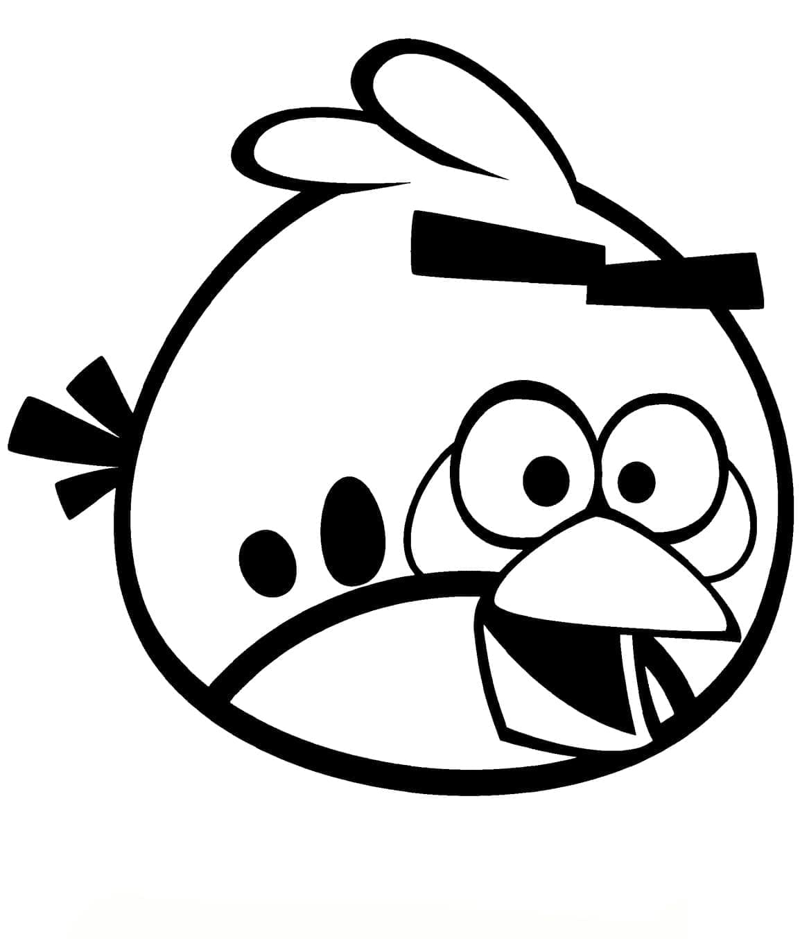Angry birds red coloring page