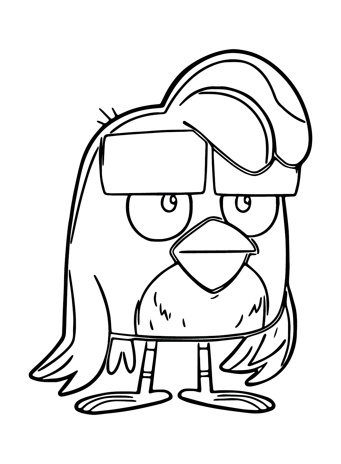 Red angry bird coloring pages printable for free download