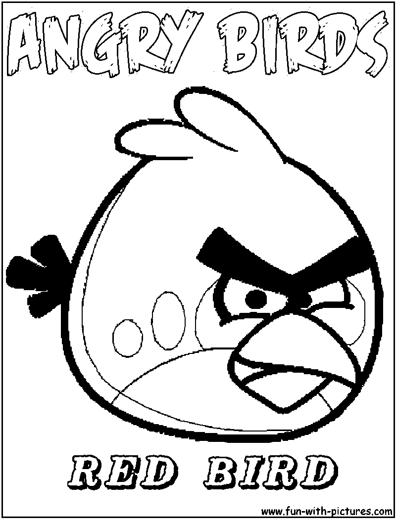 Angrybirds redbird coloring page