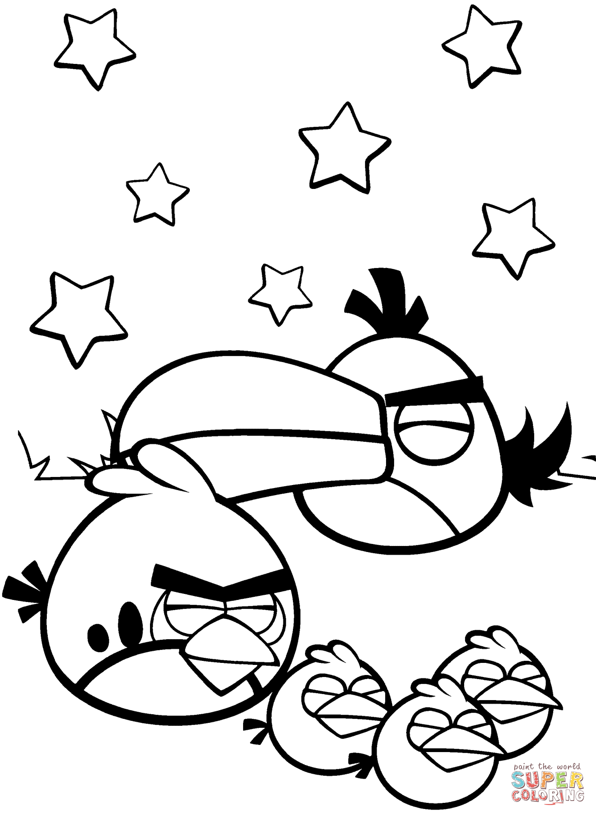 Red bird hal and the blues coloring page free printable coloring pages