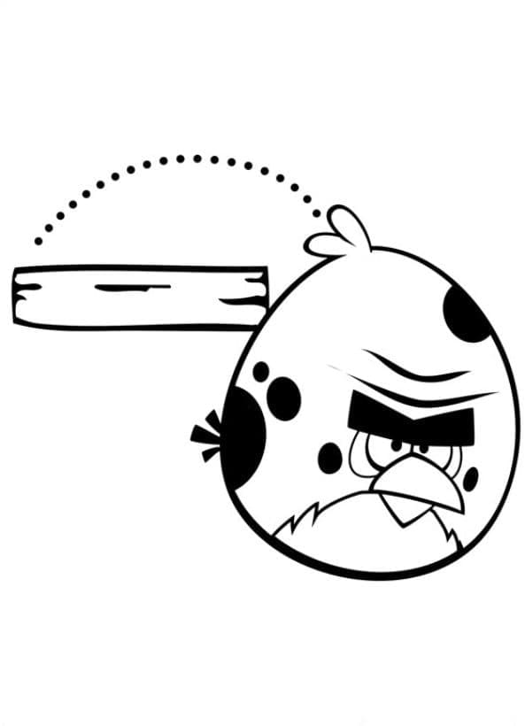Angry birds big red bird coloring page
