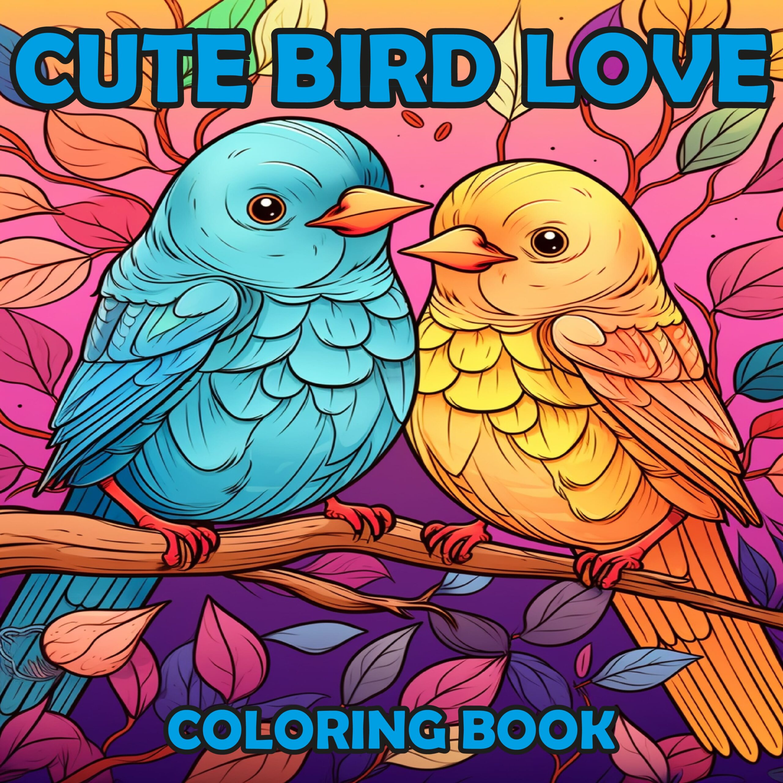 Cute bird love coloring book for adult and kids bird coloring pages made by teachers