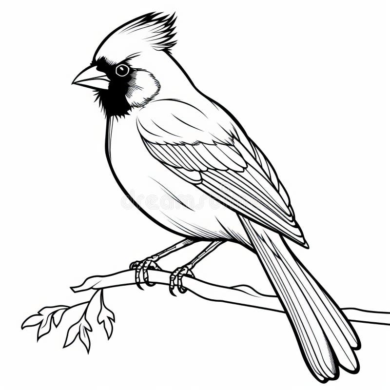 Cardinal coloring page stock illustrations â cardinal coloring page stock illustrations vectors clipart