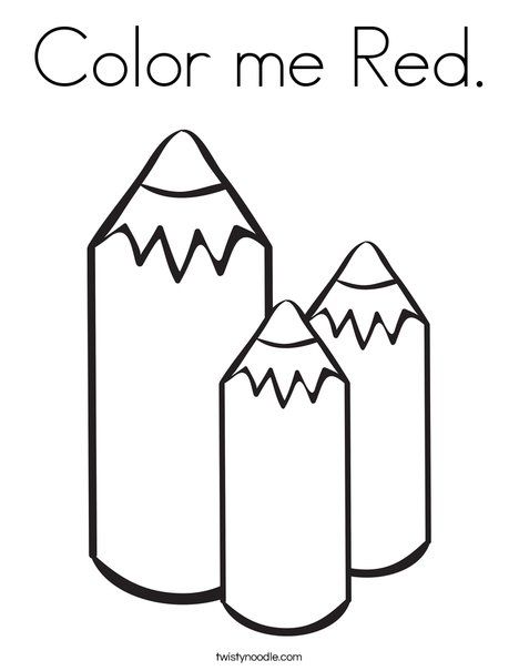 Color me red coloring page color worksheets for preschool color red activities color worksheets