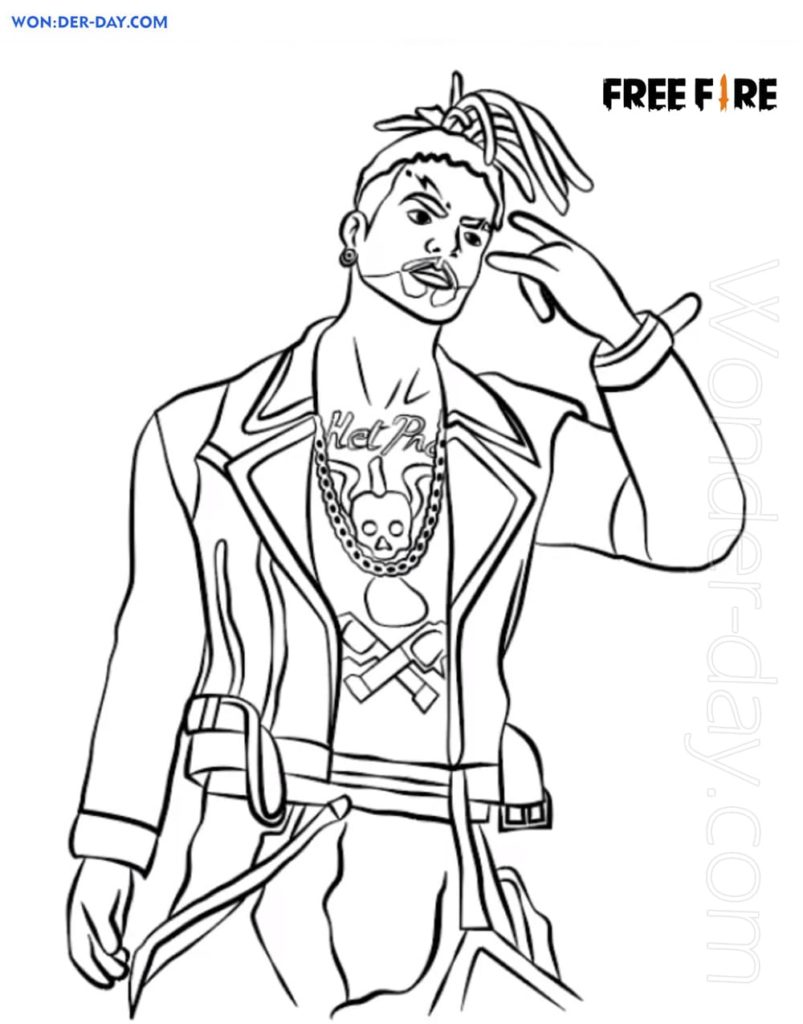 Free fire coloring pages print for free in a format