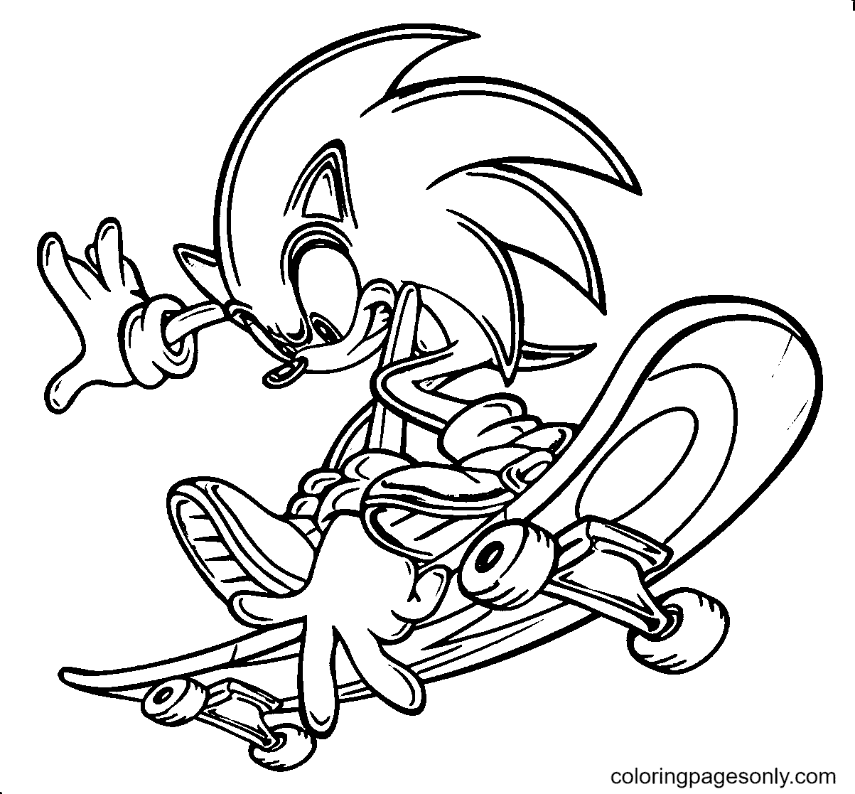 Sonic coloring pages printable for free download