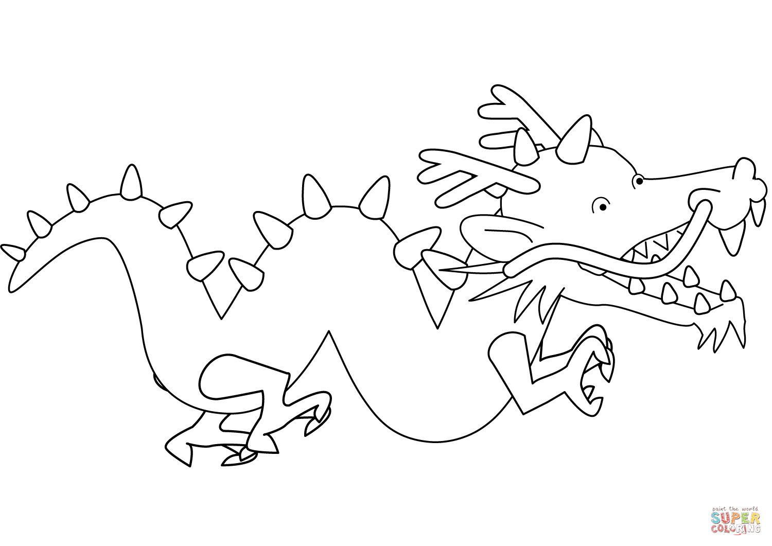 Red dragon coloring page free printable coloring pages