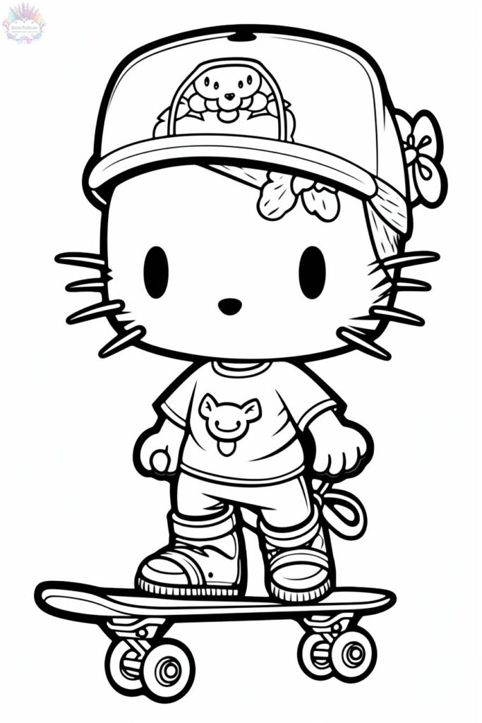 Hello kitty coloring pages