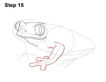 How to draw a frog red
