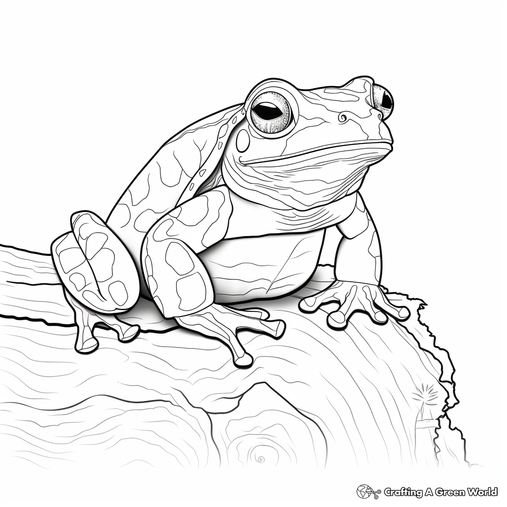 Red eyed tree frog coloring pages