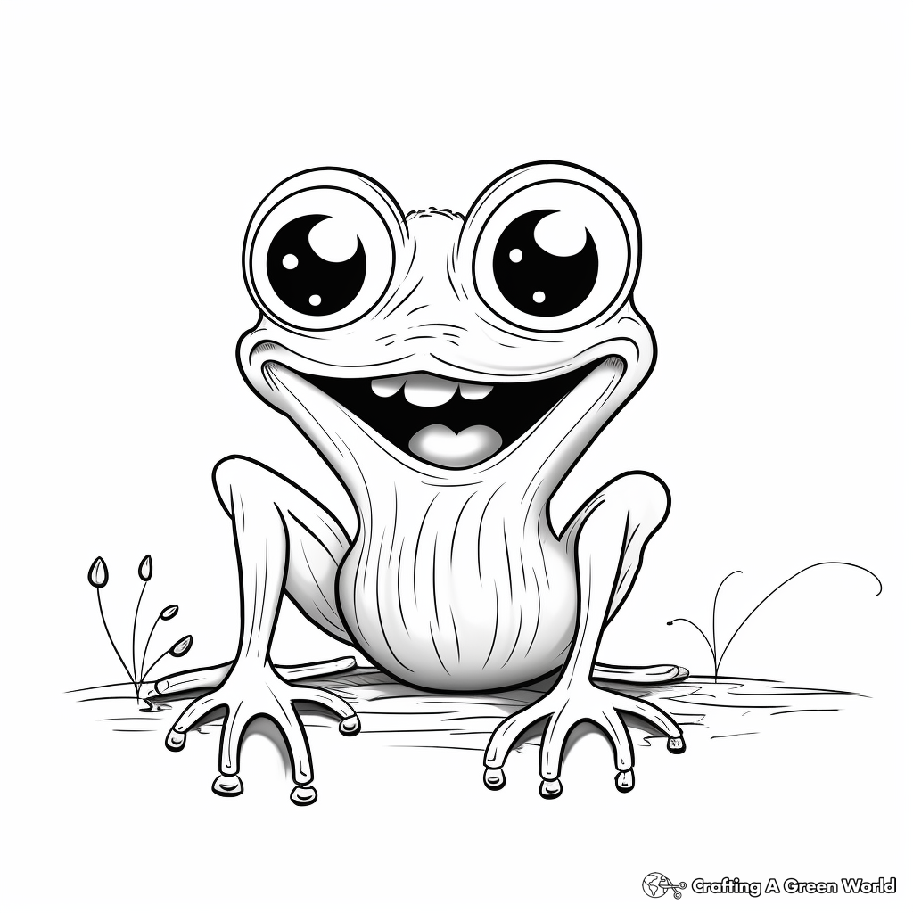 Red eyed tree frog coloring pages