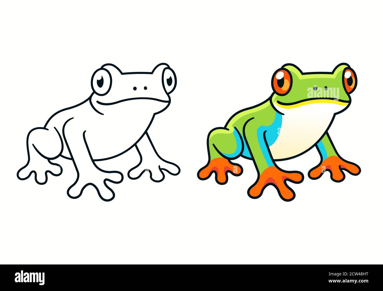 Tree frog stock vector images