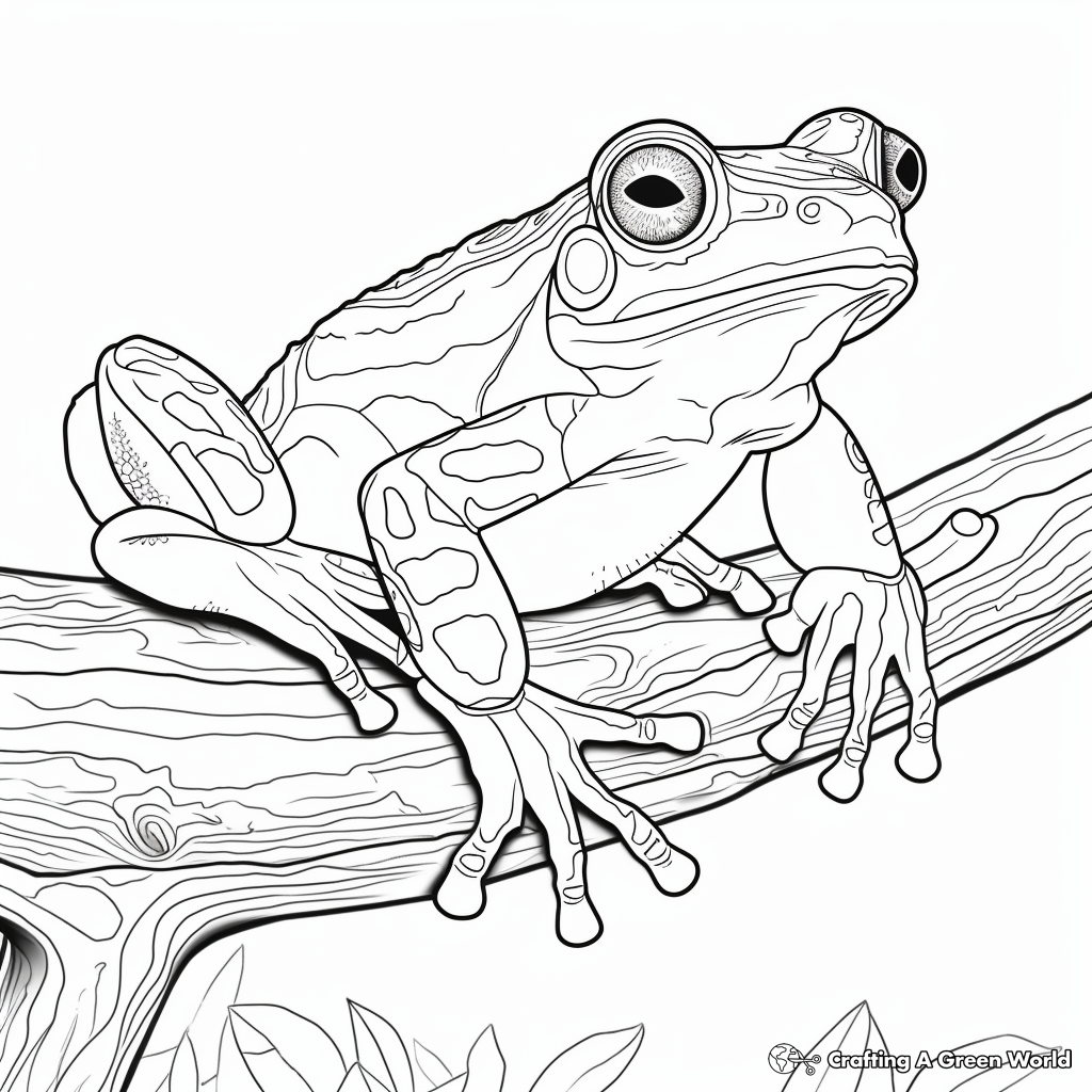 Red eyed tree frog coloring pages