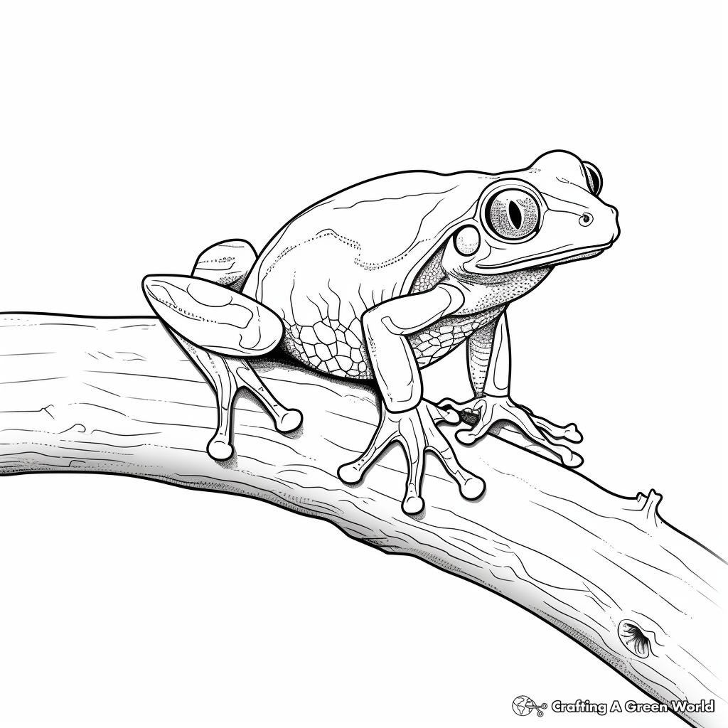 Red eyed tree frog coloring pages