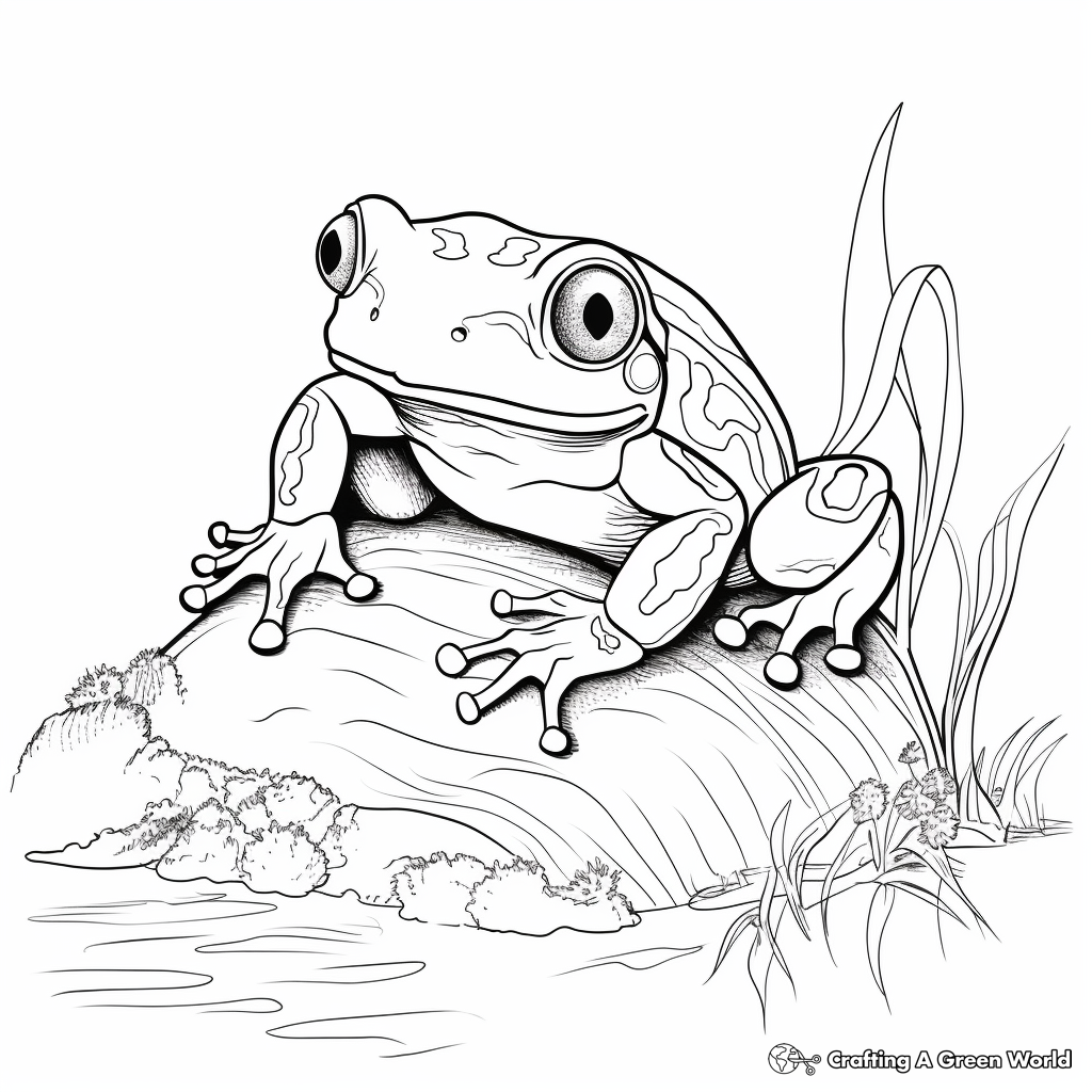 Red eyed tree frog coloring pages
